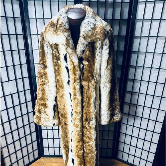 Pamela McCoy Full Length Canadian Bobcat Lynx Faux Fur Coat - Picture 2 of 7